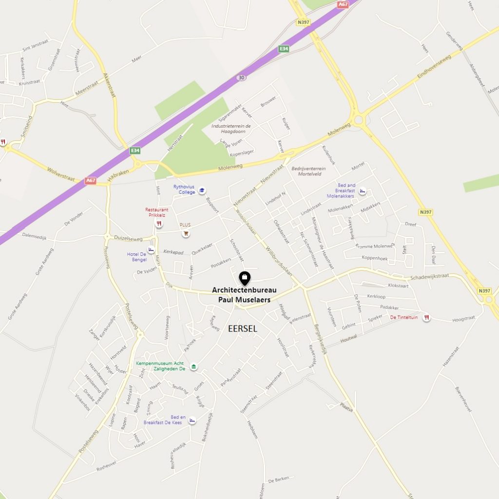 locatie architectenbureau te Eersel op Google maps